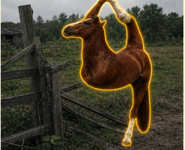 Splitstallion at the fence